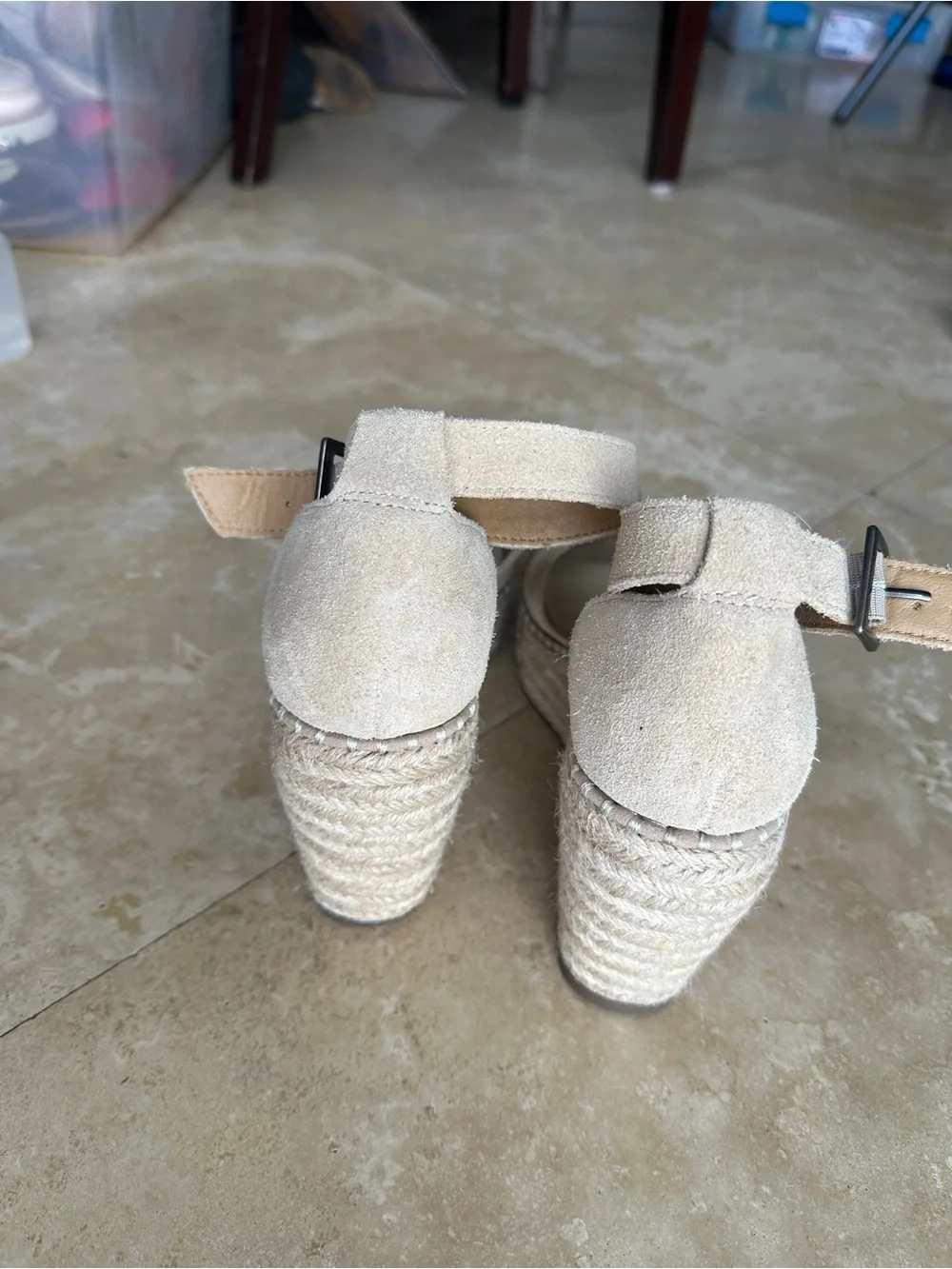 Crown Vintage Beige/Tan Espadrille Wedge Sandals